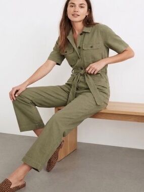 NWT madewell Olive Green Utility Jumpsuit